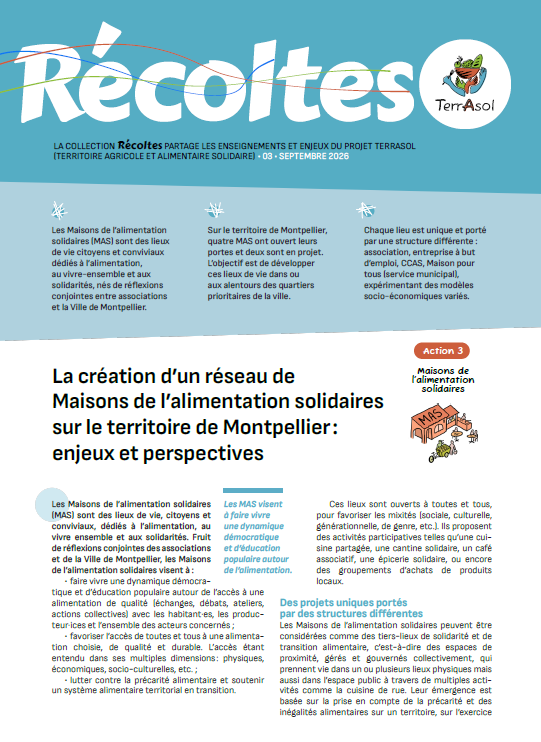 couverture La création d’un réseau de Maisons de l’alimentation solidaires sur le territoire de Montpellier&nbsp;: enjeux et perspectives
